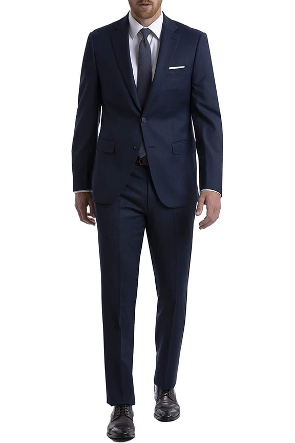 Mens Slim Fit Suit Separates Suit Pant 42 Blue Birdseye