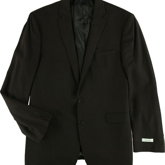 Calvin Klein Mens Slim Fit Two Button Blazer Jacket, Brown, 46 Long