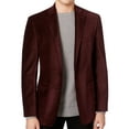thumbnail image 1 of Calvin Klein Mens Slim-Fit Velvet Two Button Blazer Jacket, Red, 40 Long, 1 of 4