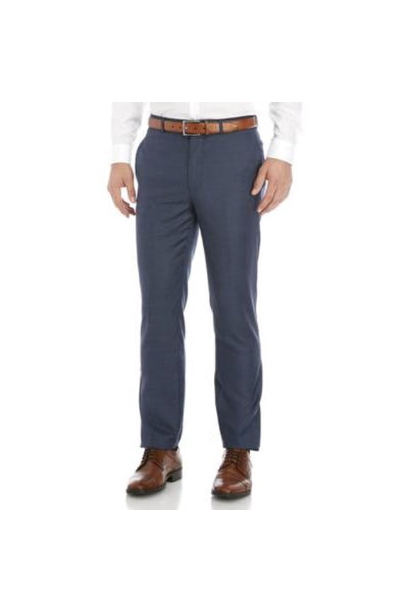 Mens Slim fit Dress Pants 28 / 29 Navy Blue Solid Stretch