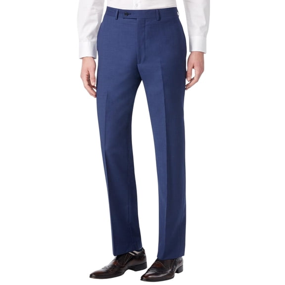 Calvin Klein Mens Slim fit Dress Pants 33 / 30 Navy Blue Solid Stretch