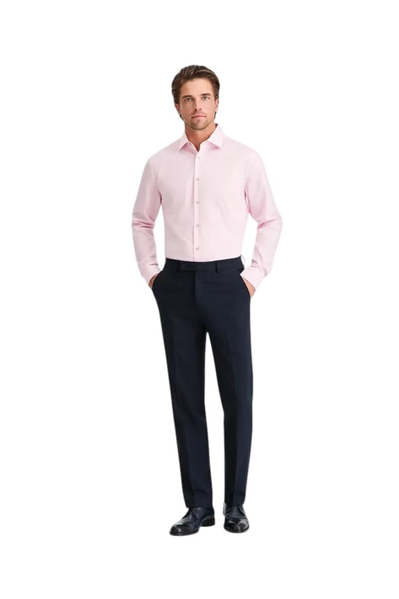 Mens Slim fit Dress Pants 38 / 32 Navy Blue Solid