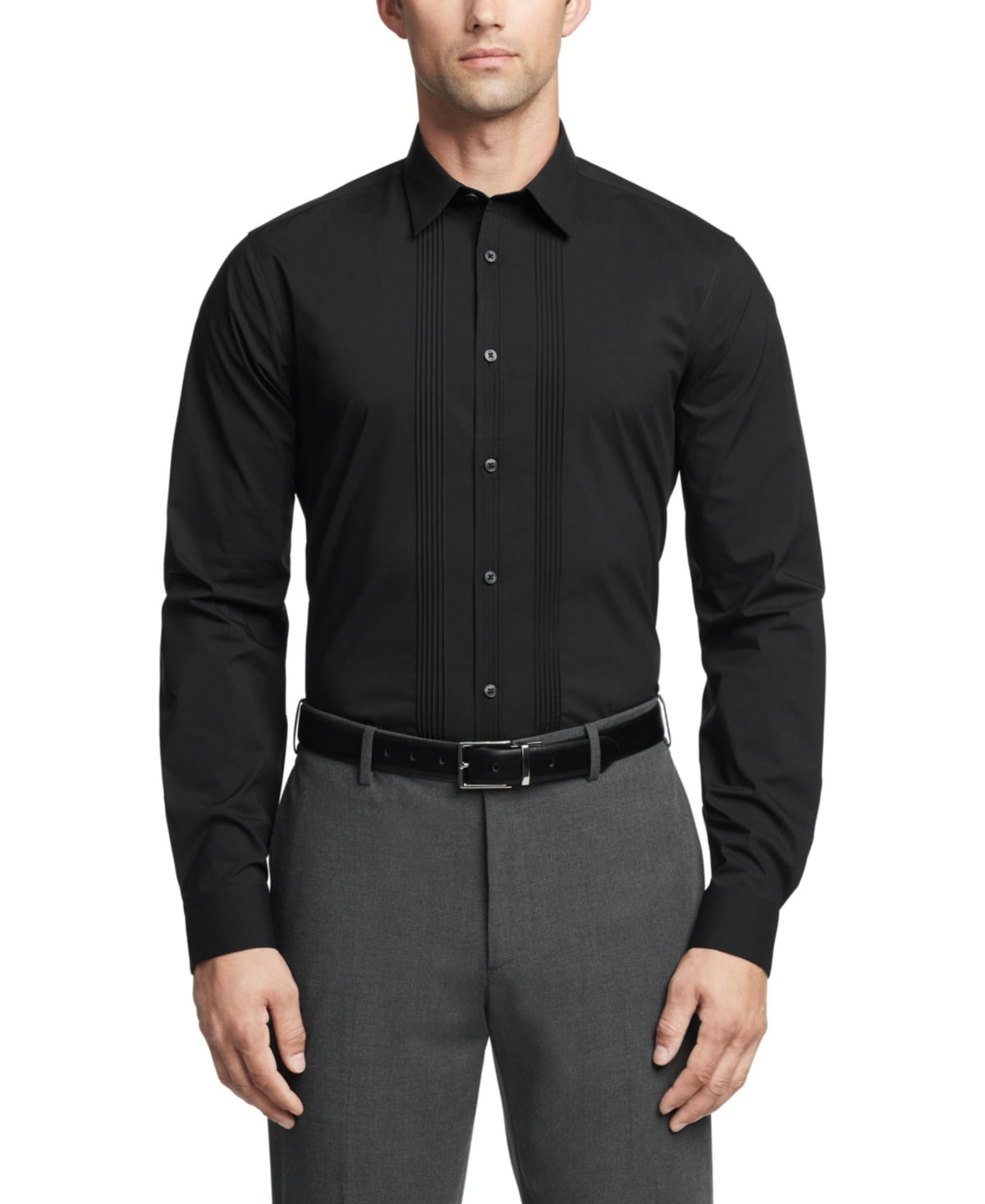 Calvin Klein Mens Slim fit Dress Shirt Large 16-16.5 36-37 Black