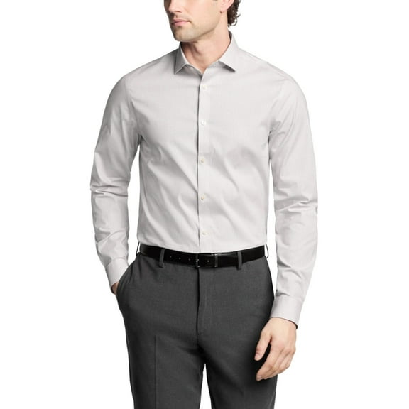 Calvin Klein Mens Slim fit Dress Shirt XL 17 in 34-35 Pink