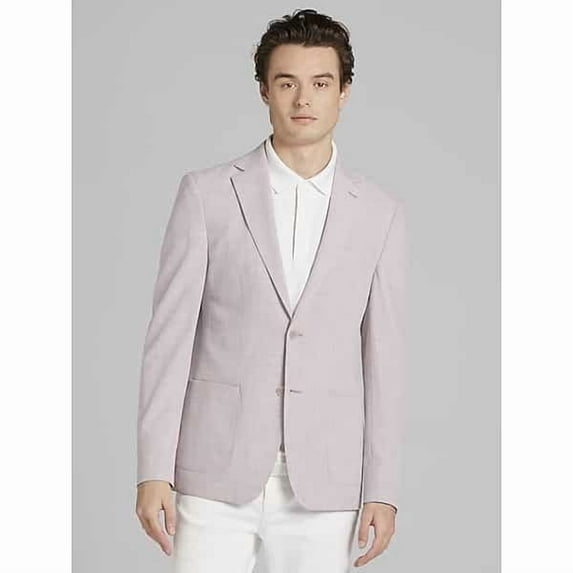 Calvin Klein Mens Slim fit Sport Coat Blazer 36 R Pink Solid Stretch