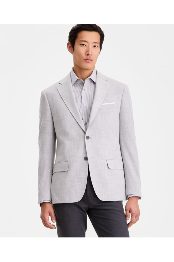 Mens Slim fit Sport Coat Blazer 42 R Gray Solid