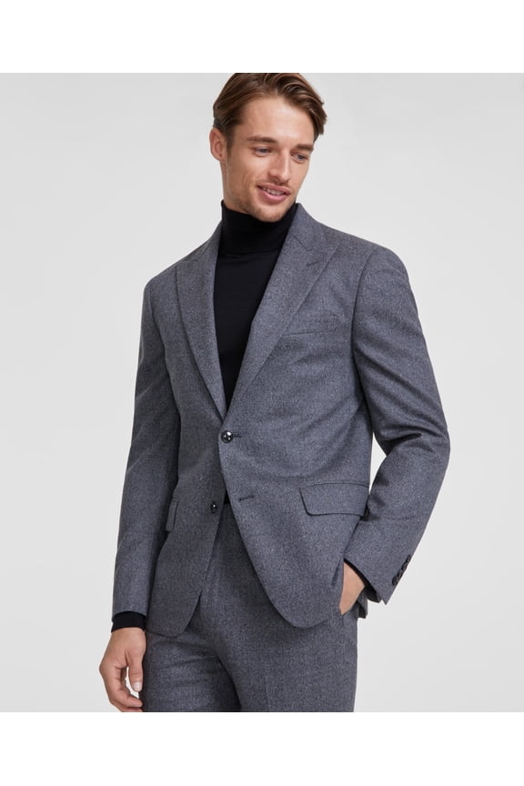 Mens Slim fit Suit Jacket Blazer 36 R Charcoal Grey Solid Stretch