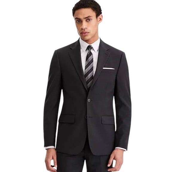 Calvin Klein Mens Slim fit Wool Suit Jacket Blazer 38 R Charcoal Gray Solid