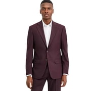 Calvin Klein Mens Slim fit Wool Suit Jacket Blazer 40 L Burgundy Red Solid
