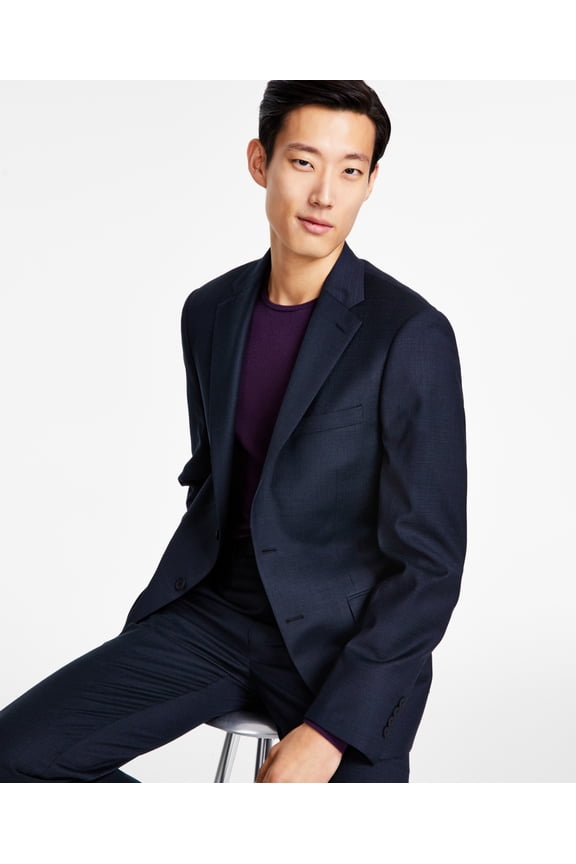 Mens Slim fit Suit Jacket Blazer 42 S Green Black Stretch