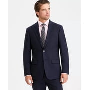 Calvin Klein Mens Slim fit Suit Jacket Blazer 44 R Navy Blue Solid Stretch Wool