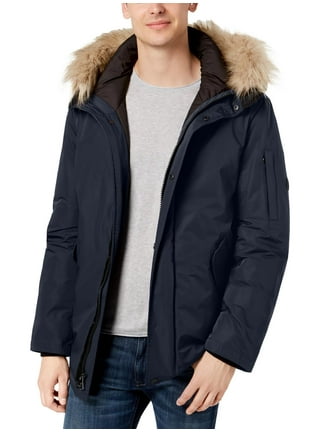 Calvin klein faux fur trim hooded coat hotsell
