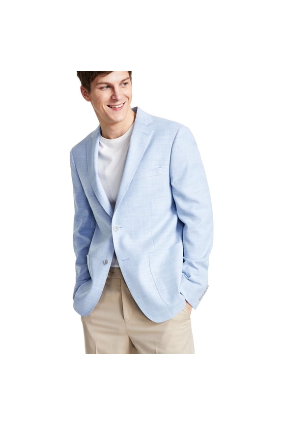 Mens Soft Coat, Blue, 36 Regular