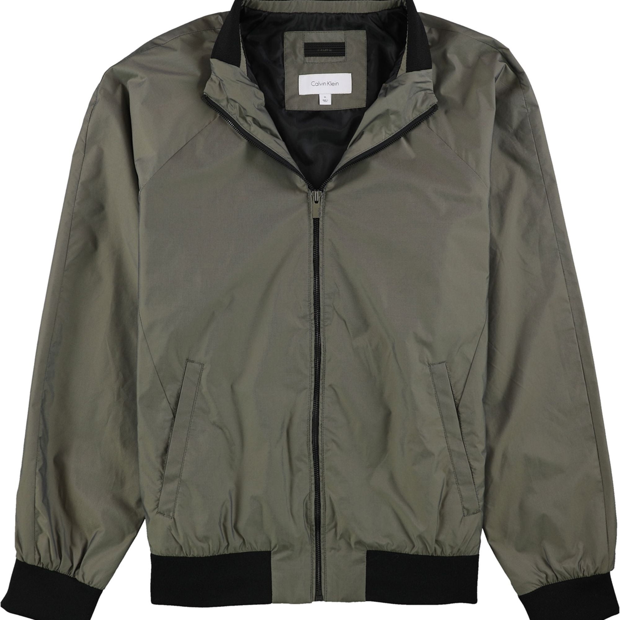 Calvin Klein Mens Solid Bomber Jacket, Green, X-Large Walmart