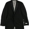 thumbnail image 1 of Calvin Klein Mens Solid Contrast Three Button Blazer Jacket, Black, 39 Long, 1 of 1