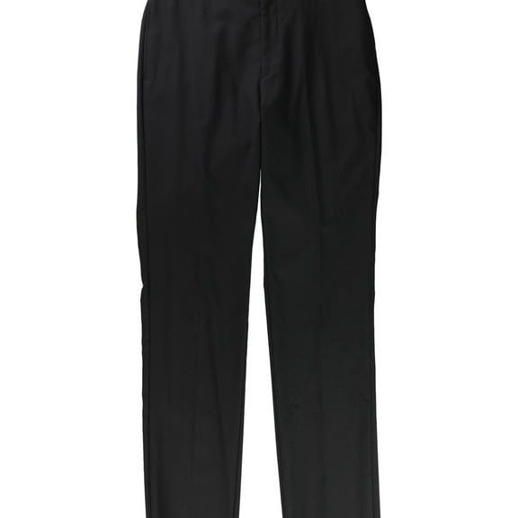 Calvin Klein Mens Solid Dress Pants Slacks, Black, 33W x UnfinishedL