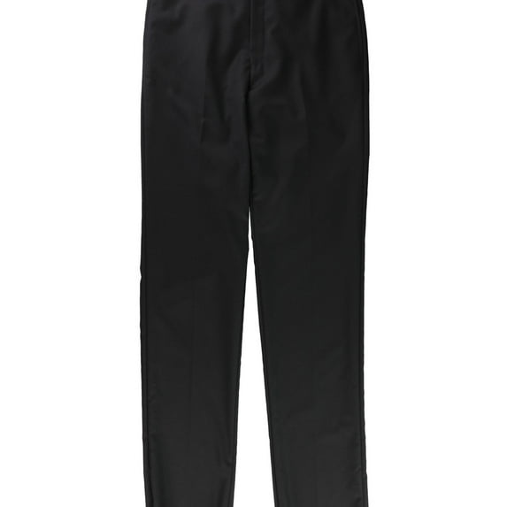Calvin Klein Mens Solid Dress Pants Slacks, Black, 34W x UnfinishedL