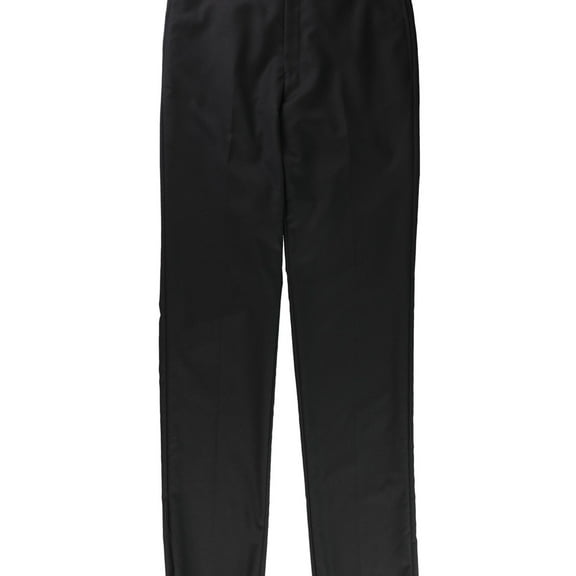 Calvin Klein Mens Solid Dress Pants Slacks, Black, 34W x UnfinishedL