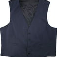 thumbnail image 1 of Calvin Klein Mens Solid Four Button Vest, Blue, 46 Long, 1 of 1