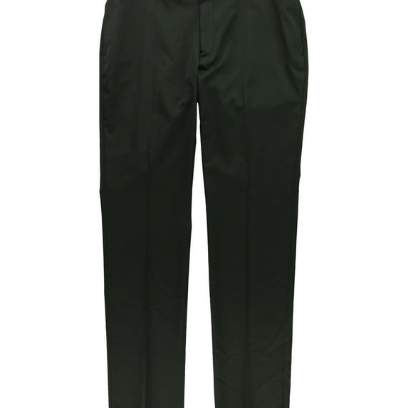 Calvin Klein Mens Solid Slim Fit Dress Pants Slacks, Black, 37W x UnfinishedL