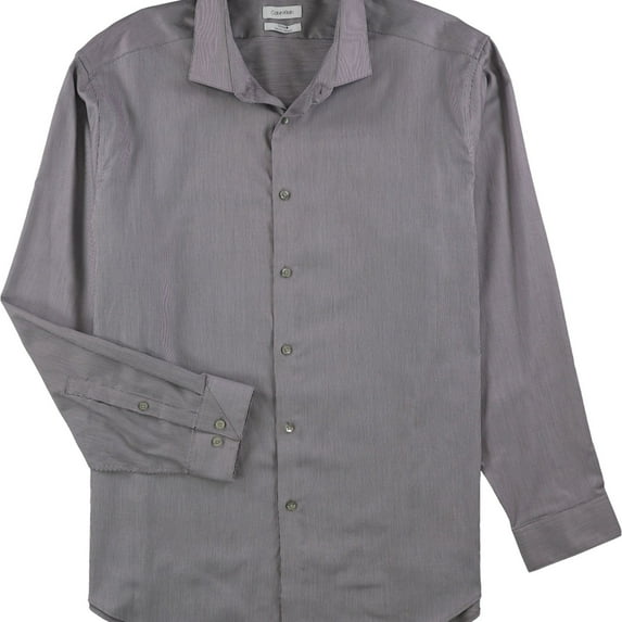 Calvin Klein Mens Steel Slim Fit Button Up Dress Shirt purple 18