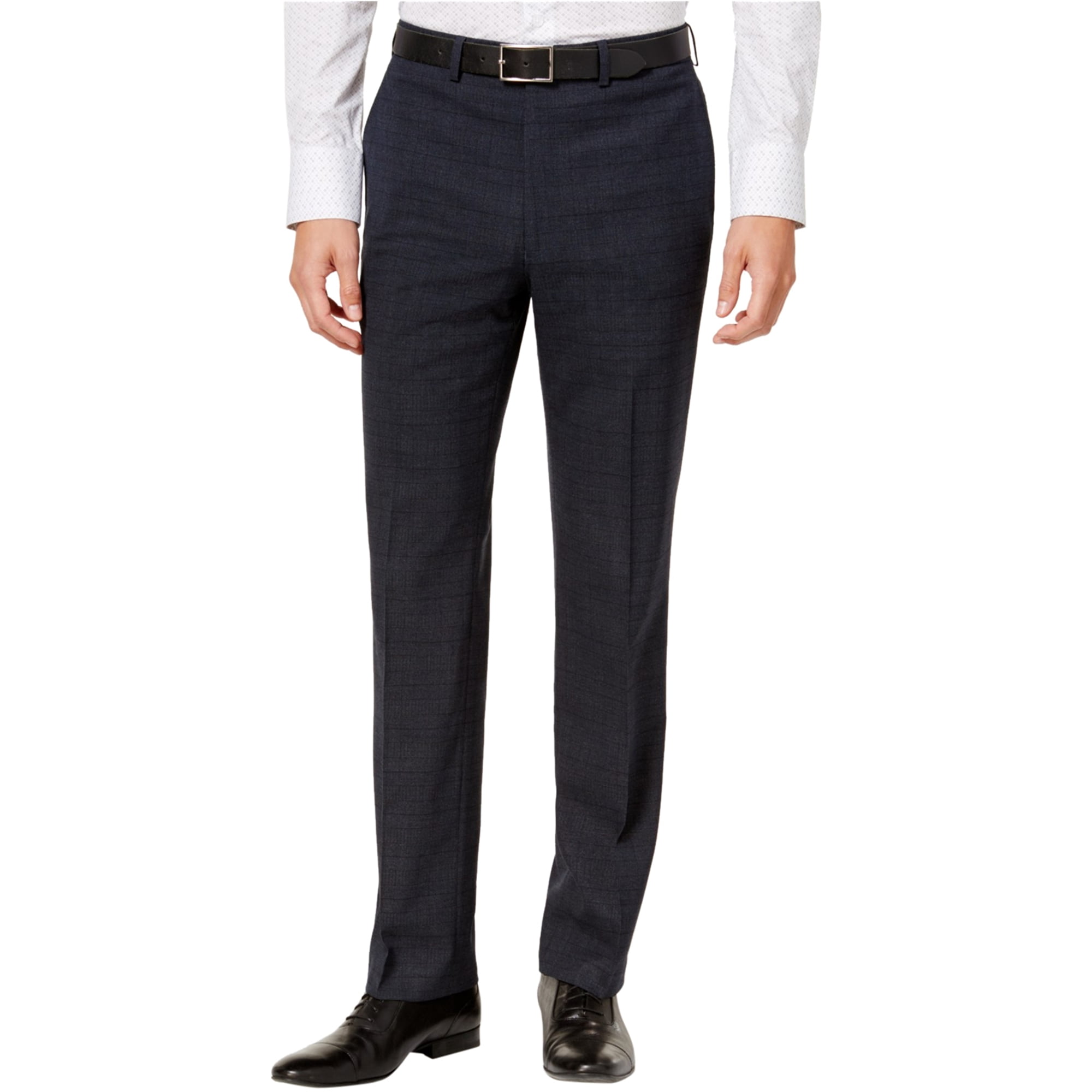 Calvin Klein Brandclub Calvin Klein Mens Stretch Dress Pants Slacks Blue 36W x 32L