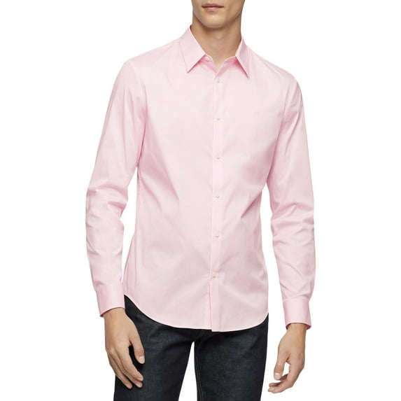 Calvin Klein Mens Stretch Suit Separate Button-Down Shirt
