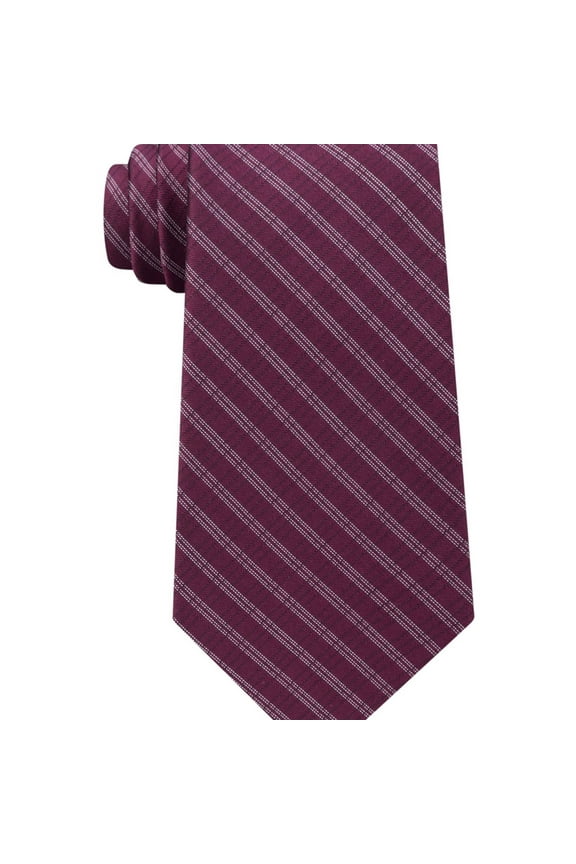 Mens Stripe Self-tied Necktie, Purple, One Size