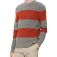 thumbnail image 1 of Calvin Klein Mens Striped Pullover Sweater, Grey, Small, 1 of 2