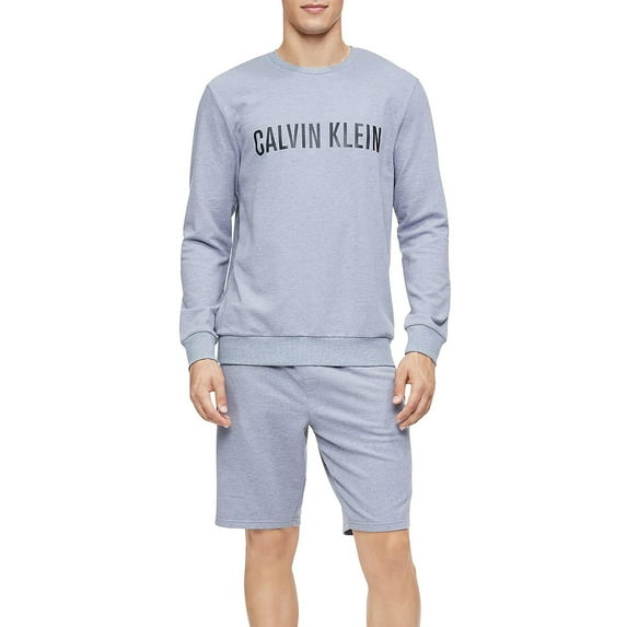 Calvin Klein Men's Sweatshirt Nightwear Sleep Shirt Blue Size X-Large