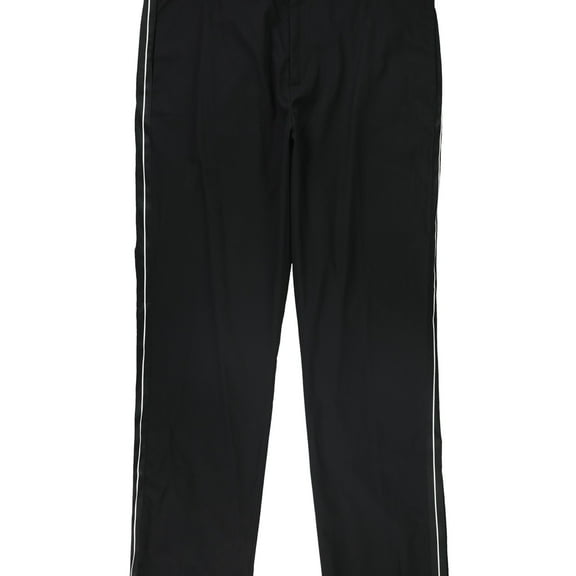 Calvin Klein Mens Tuxedo Stripe Casual Trouser Pants, Black, 32W x 32L