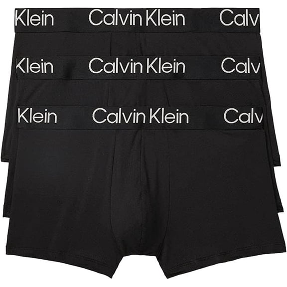 Calvin Klein Mens Ultra Soft Modern 3-Pack Trunk X-Large Black/ Blue Shadow/ Grey Heather
