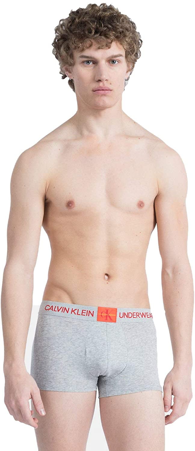 Calvin Klein Mens Underwear Monogram Cotton Trunks X-Large Grey