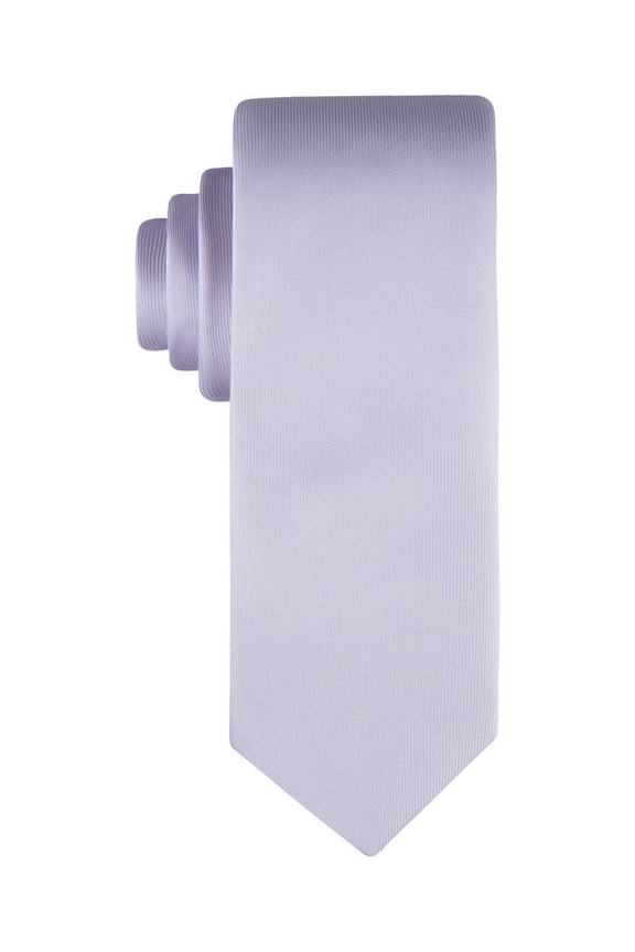 Mens Unison Solid Tie Lilac Purple Necktie