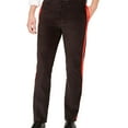 thumbnail image 1 of Calvin Klein Mens Velvet Stripe Slim Fit Casual Trouser Pants, Black, 32W x 30L, 1 of 3