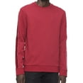 thumbnail image 1 of Calvin Klein Mens Velvet Stripe Sleeve Pullover Sweater, Red, Small, 1 of 1