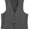 thumbnail image 1 of Calvin Klein Mens Windowpane Four Button Vest, Grey, 38 Regular, 1 of 1