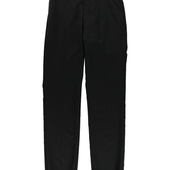 Calvin Klein Mens Wool Dress Pants Slacks, Black, 33W x UnfinishedL