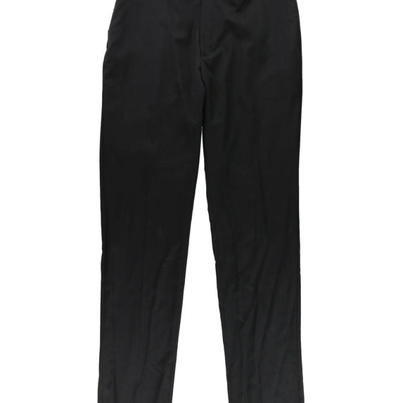 Calvin Klein Mens Wool Dress Pants Slacks, Black, 39W x UnfinishedL