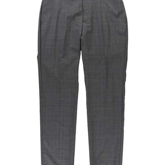 Calvin Klein Mens Wool Dress Pants Slacks, Grey, 42W x 35L