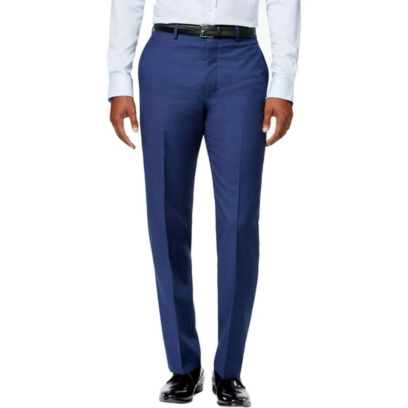 Calvin Klein Mens Wool Slim Fit Dress Pants