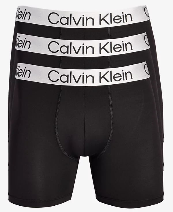 Calvin Klein Microfiber Boxer Briefs, Mens XL, Pack of 3 (NP2214-001)