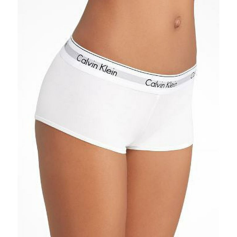 Calvin Klein Women's Modern Cotton Boyshort, Black, Large