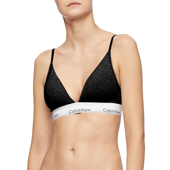 Calvin Klein Modern Cotton Light Lined Triangle Bralette QF5650 Color: Black Size: MEDIUM