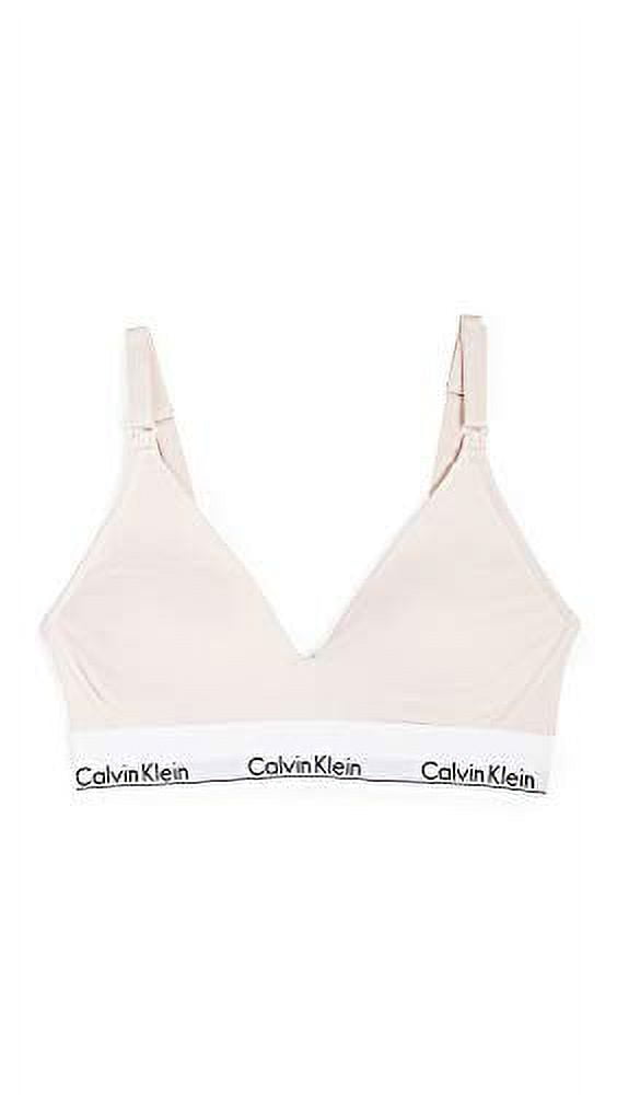 Calvin Klein Modern Cotton Lightly Lined Triangle Nursing Bra, XSmall, Pink  