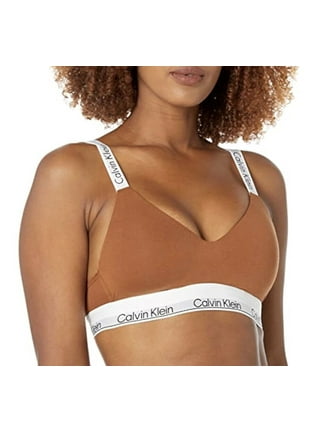 Calvin Klein Plus Size Modern Cotton unlined bralette in cheetah print