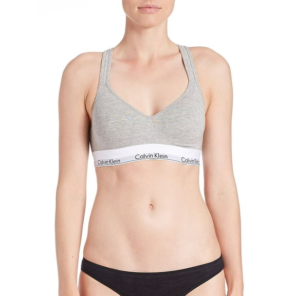 Calvin Klein Modern Cotton Padded Bralette QF1654 Color: Heather Gray Size: SMALL