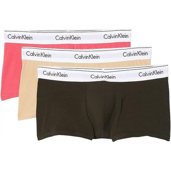 Calvin Klein Modern Cotton Stretch 3 Pack Low Rise Trunk, Large