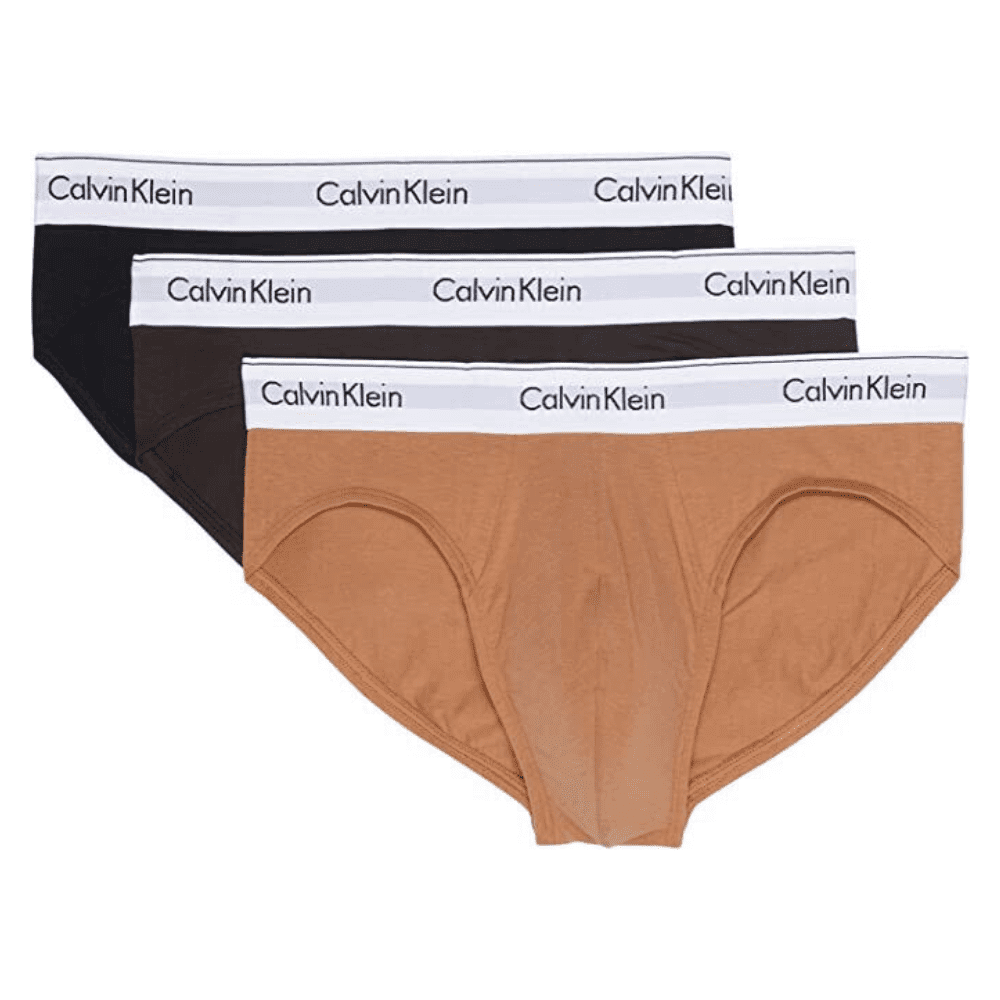 Calvin Klein Men's Cotton Stretch 3-Pack Hip Brief (Small, Black Body, Red,  Black, Brown) at  Men's Clothing store
