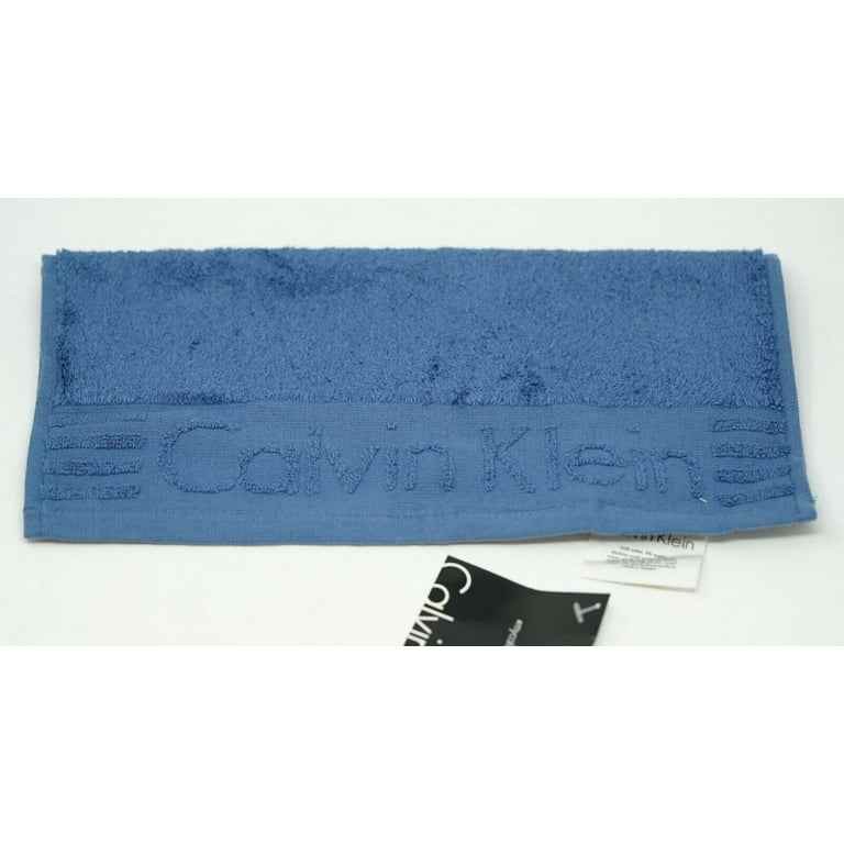Calvin Klein Grindle Logo Band Printed 1 Piece Terry Hand Towel - 18 x 32 Inches, 100% Cotton 500 GSM (Teal)